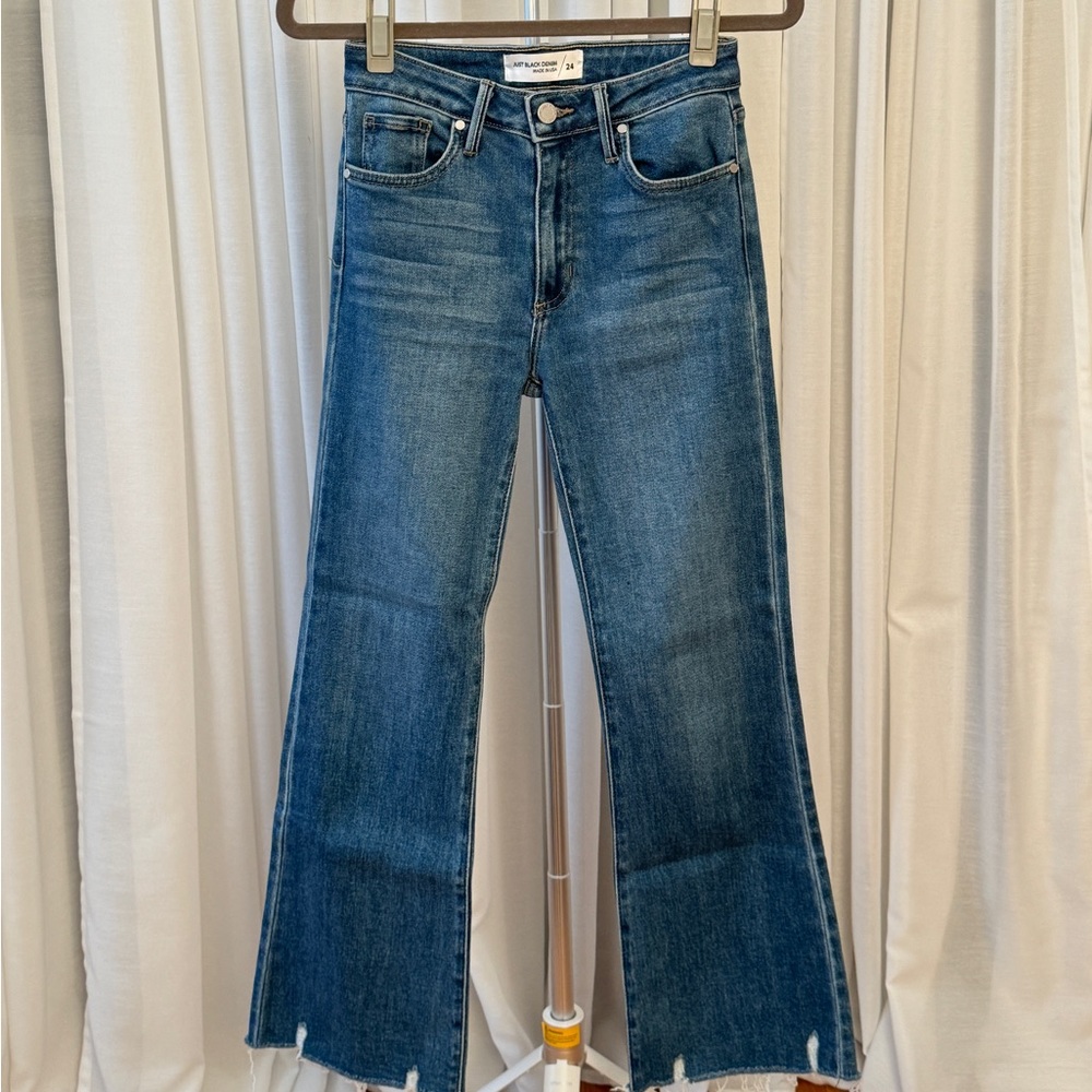 Just Black Denim cropped flare jeans